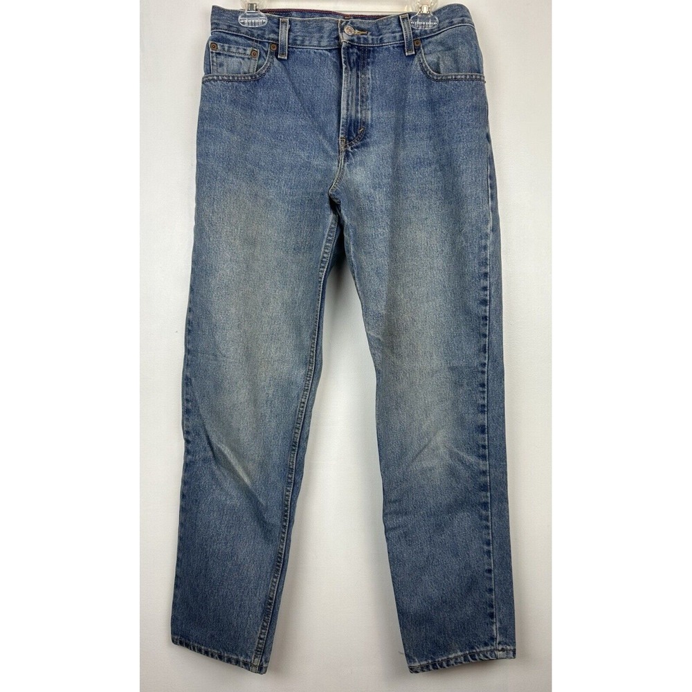 Vtg Levis 550 Jeans Womens 12 31X30 Blue Relaxed Fit Tapered Y2K Denim Read